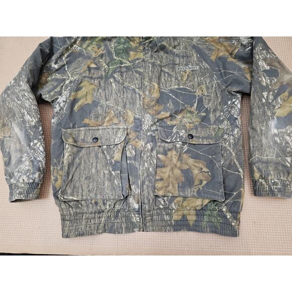 Vintage Fieldstaff Mossy Oak Camo Full Zip Fleece Hooded Jacket Sz Medium - Picture 12 of 14